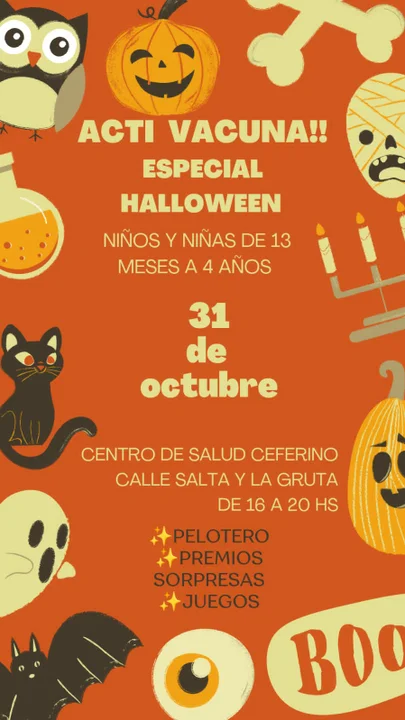 Este lunes: ¡Acti vacuna especial Halloween!