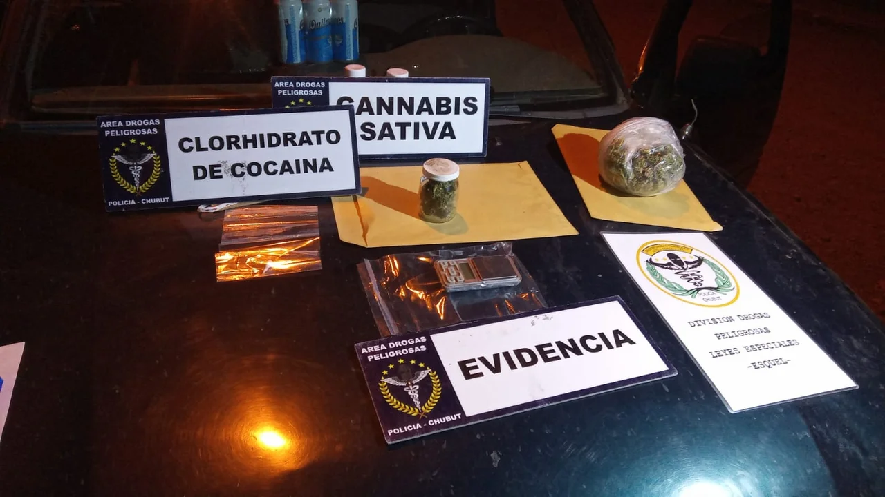 Chocó a la policía y se dio a la fuga: llevaba cocaína y marihuana en el auto