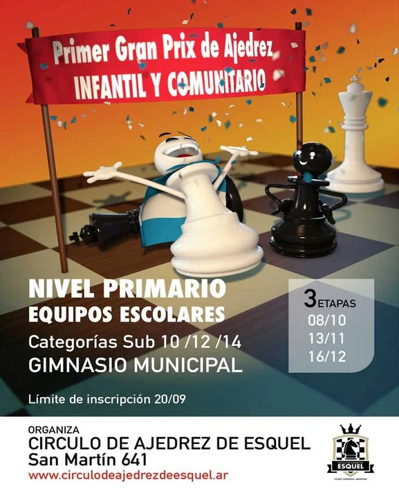 Se disputa la última etapa del Grand Prix de Ajedrez Infantil, Escolar y Comunitario