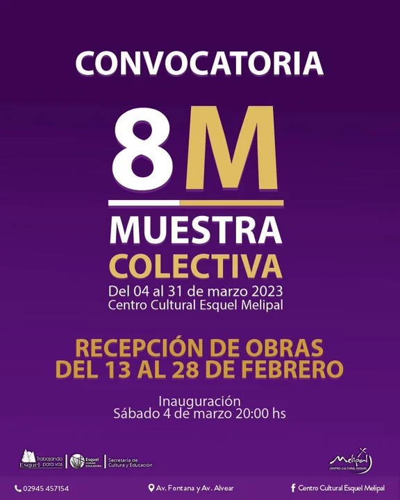 Se inició la convocatoria para la muestra colectiva 8M