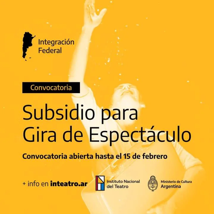 Está abierta la convocatoria para el subsidio "Gira de Espectáculo 2023"