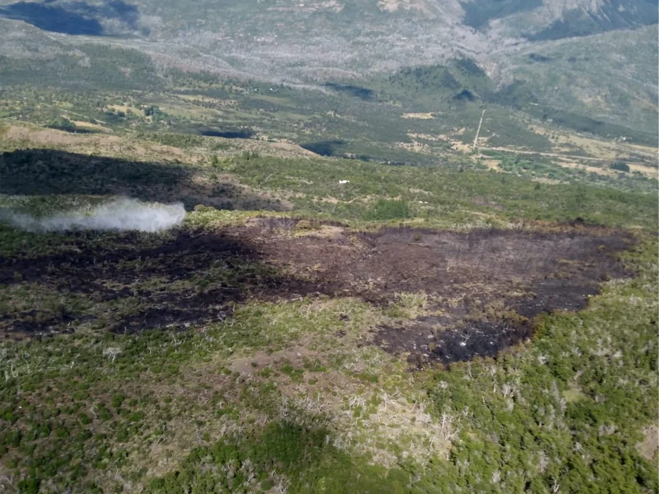 Brigadistas lograron contener el incendio en cercanías del Parque Nacional “Los Alerces”