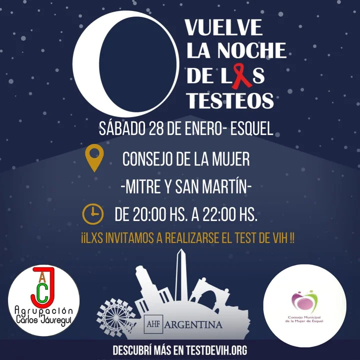 Vuelve la "Noche de los testeos" en el Consejo de la Mujer y en Otto Beer