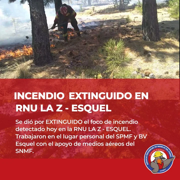 Extinguieron el incendio en cercanías a Laguna La Zeta