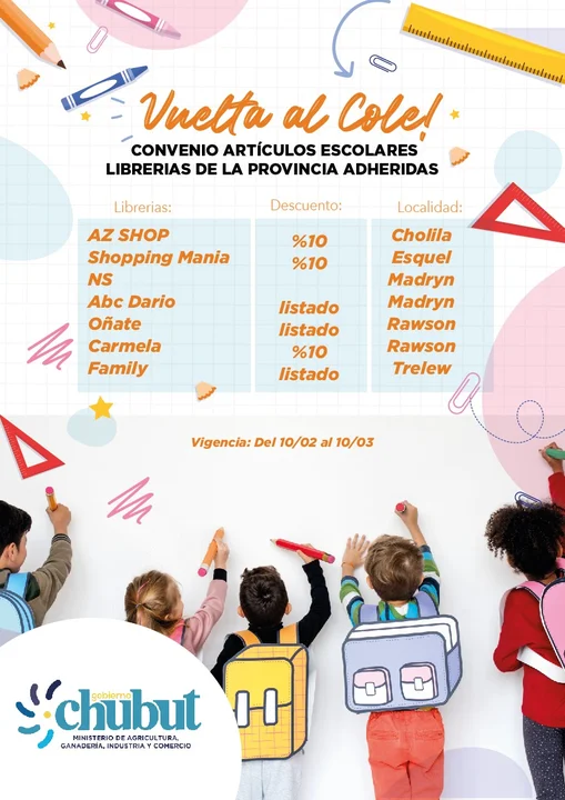 Lanzaron un programa de descuentos en útiles e indumentaria escolar
