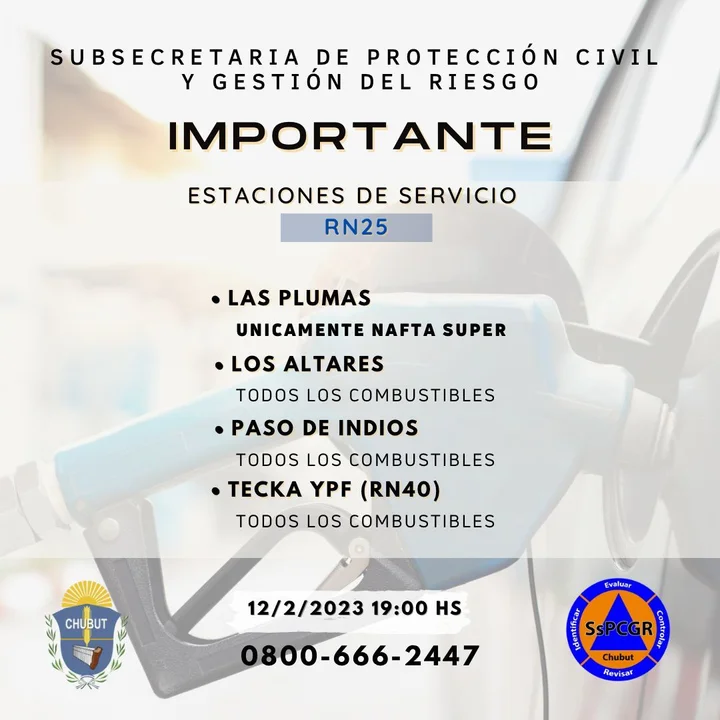 ¿Cómo continúa el abastecimiento de combustible en las estaciones de servicio de Chubut?