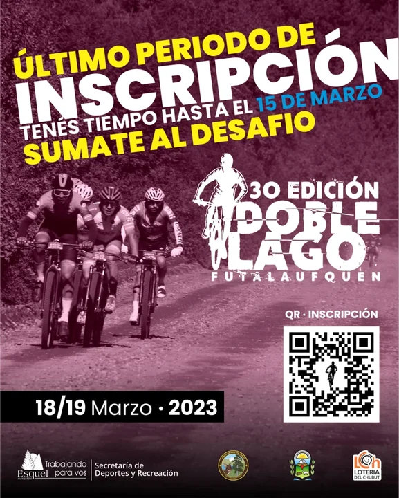 Cierra el segundo periodo de inscripciones para la Doble Lago Futalaufquen 2023