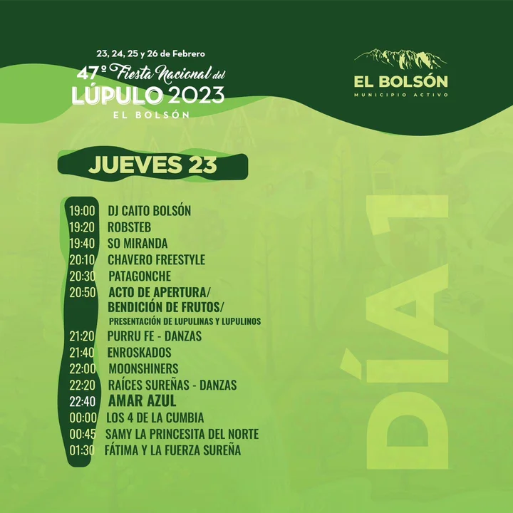 Al ritmo de Amar Azul, este jueves inicia la Fiesta Nacional del Lúpulo