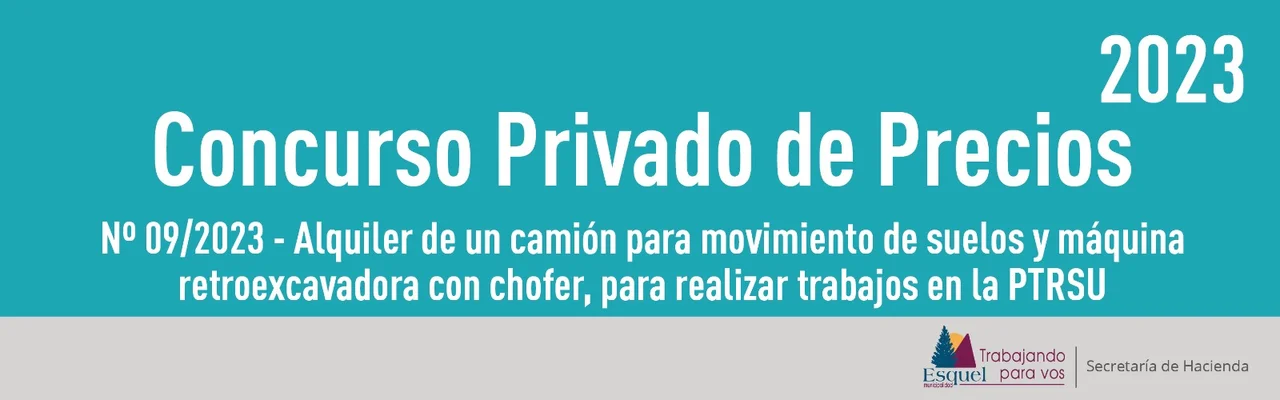 Se llama a concurso de precios para alquiler de un camión y una retroexcavadora