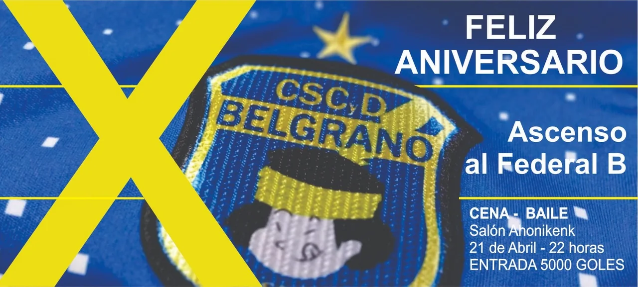 Belgrano de Esquel celebrará el 10° Aniversario del Ascenso al Federal B