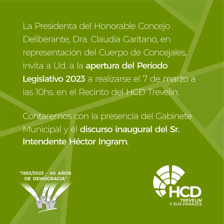 El intendente Ingram abre las sesiones del Concejo Deliberante