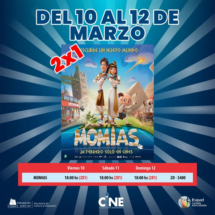 Fin de semana de 2x1 en el Cine Municipal de Esquel