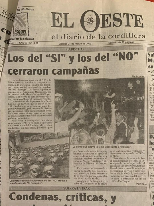 El Plebiscito del No a la Mina cumple 20 años y se sigue respirando en Esquel