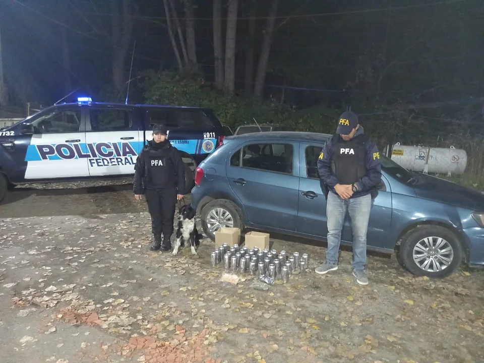 Detectaron 3 kilos de marihuana oculta en latas de cerveza