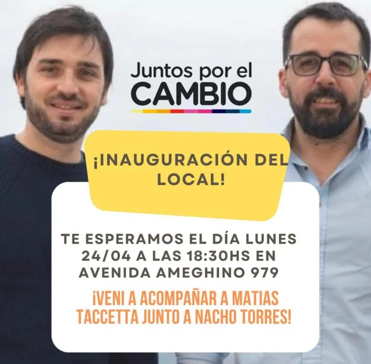 Taccetta inaugura el local partidario de Juntos por el Cambio en Esquel