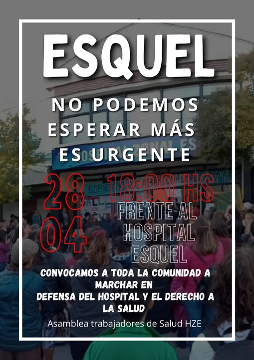 Salud: Abrazo simbólico y Marcha por el Hospital para este viernes