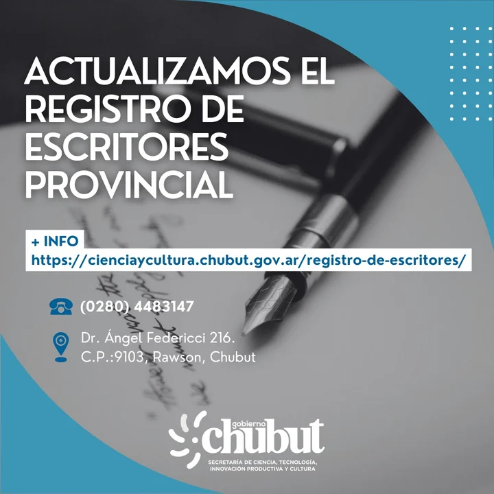 Convocan a los autores a ampliar y actualizar los datos del Registro de Escritores