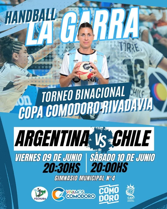 Handball: las selecciones de Menores de Chubut jugarán en la previa de la presentación de “La Garra”