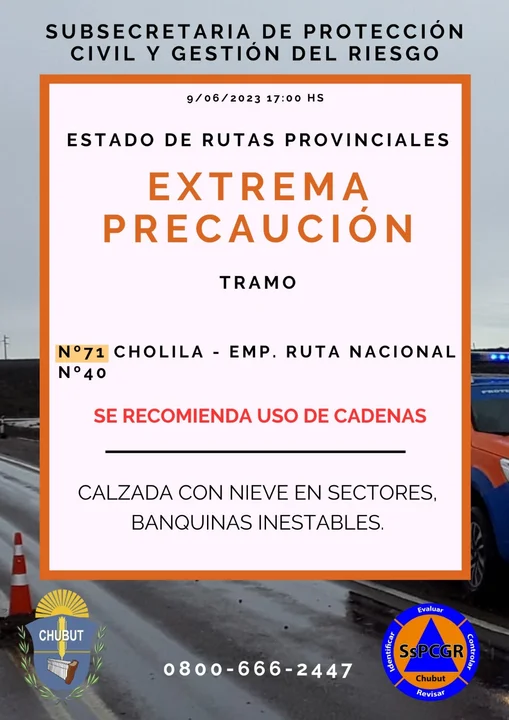 Solicitan transitar con extrema precaución en la Ruta 71