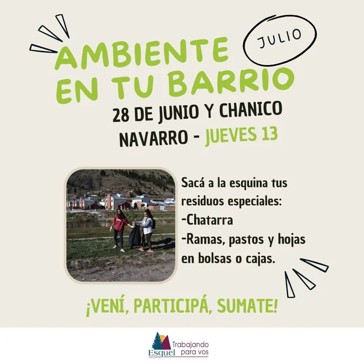 "Ambiente en tu barrio" estará en 28 de Junio y Chanico Navarro