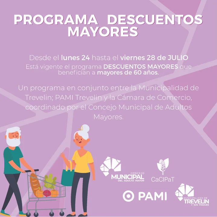 Esta semana los adultos mayores tienen descuentos en comercios de Trevelin
