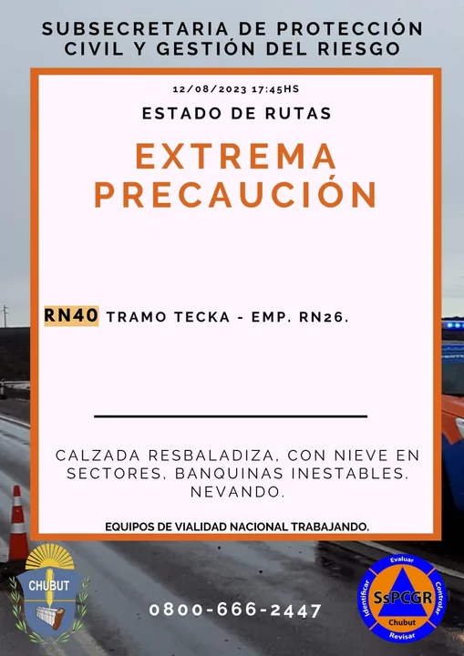Recomiendan precaución en algunas rutas de la cordillera por nieve en sectores