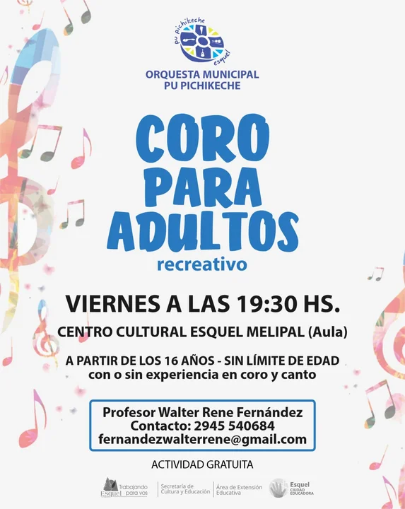 Sumate al taller de coro de la Orquesta Pu Pichikeche