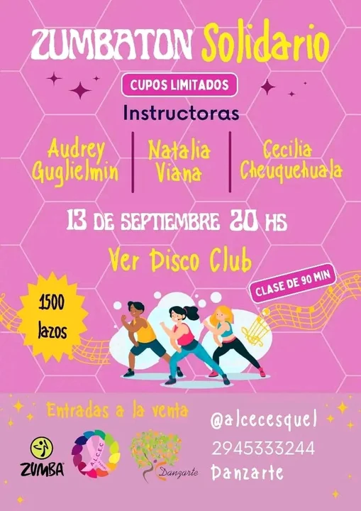 No te pierdas el "Zumbaton Solidario" en Esquel: Un evento que une diversión y solidaridad
