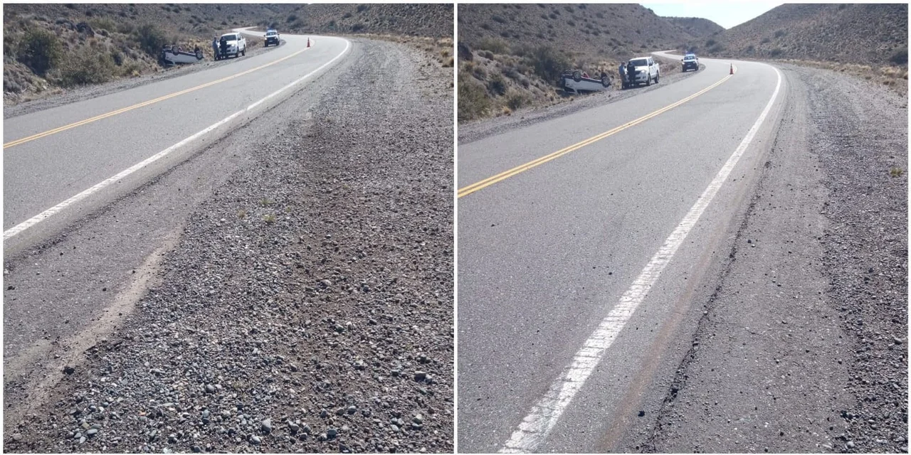 Viajaba desde la Costa a Esquel y volcó en la Ruta 40