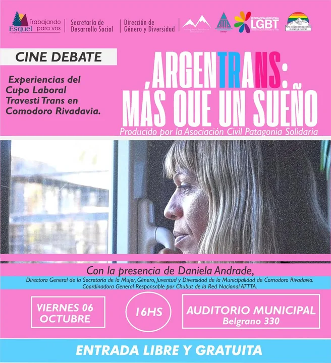 Cine debate: Proyectarán el documental ARGENTrans en el Auditorio Municipal