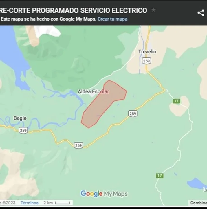 Un corte de energía afectará este sábado a un sector de Trevelin