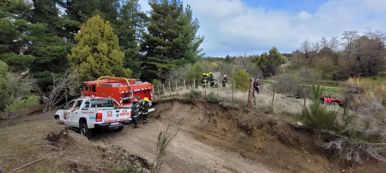 Una quema de pastizales produjo un incendio en la Ruta 71
