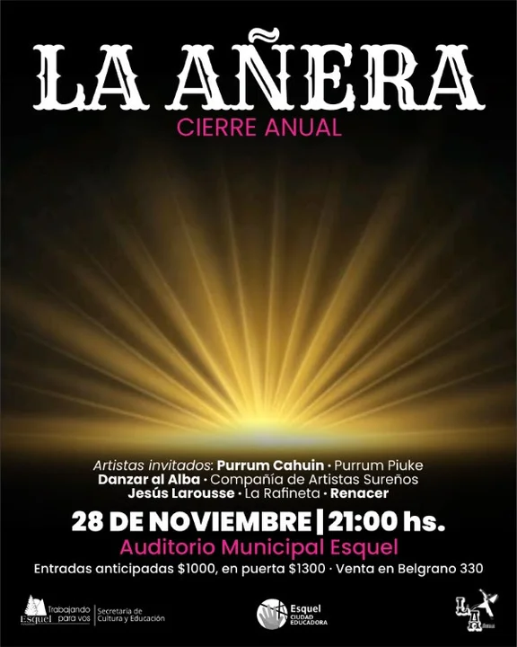 Grupo folklórico "La Añera" presenta su cierre anual con artistas invitados y un gran repertorio 