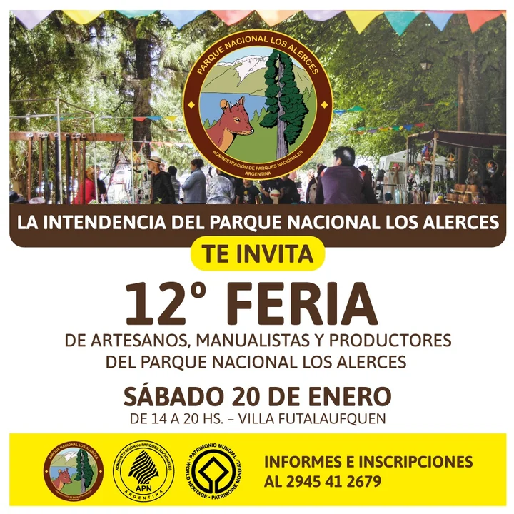 Llega una nueva edición de la Feria en el Parque Los Alerces