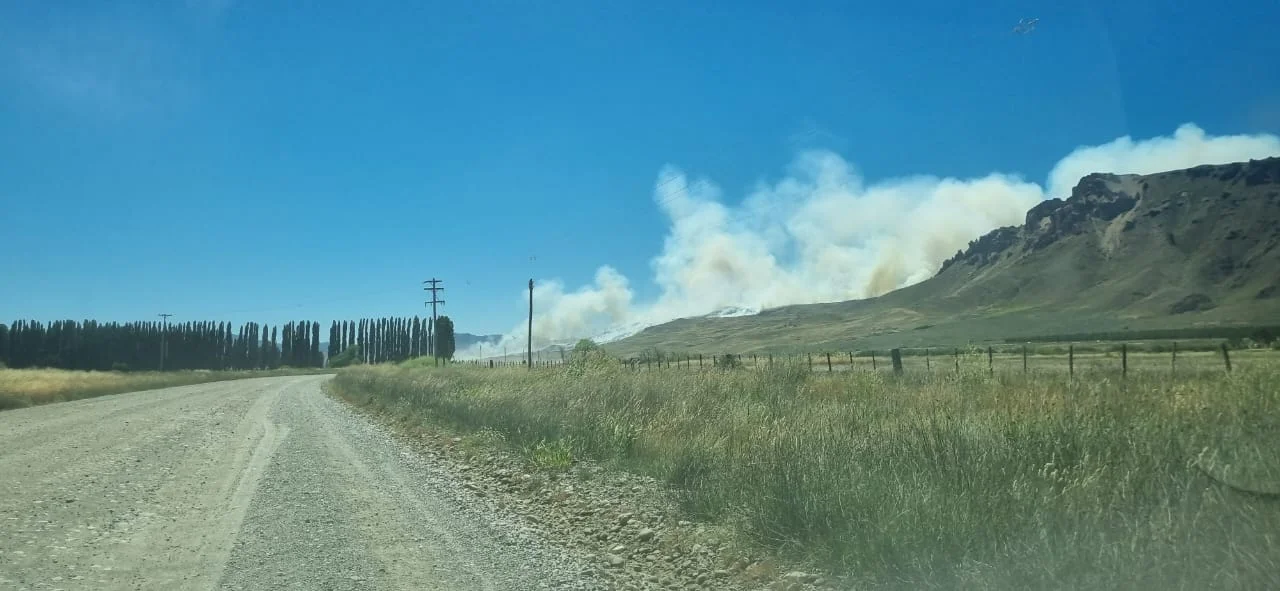 Combaten un nuevo incendio forestal en el sector de Estancia El Maitén