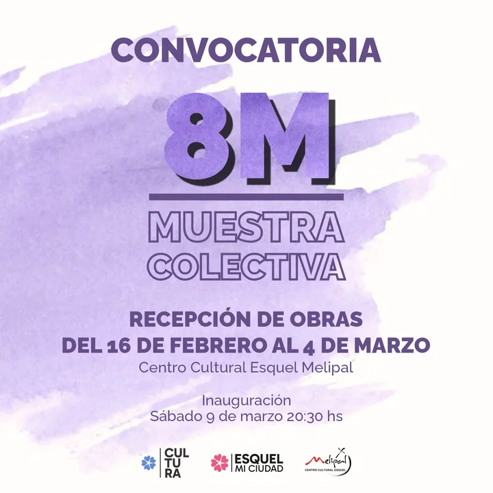 Inician la convocatoria para la muestra colectiva 8M en el Centro Cultural Melipal