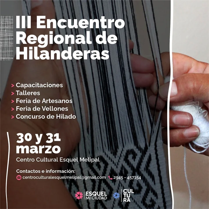 Todo sobre el Tercer Encuentro Regional de Hilanderas en Esquel: charlas, talleres y más