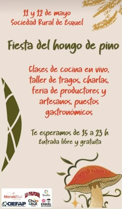 La Fiesta del Hongo de Pino ya se celebra en la ciudad de Esquel