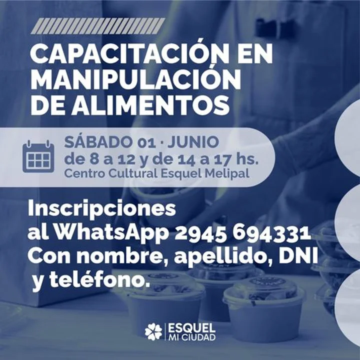 Dictarán un nuevo curso de Manipulación de Alimentos: cuándo será y cómo inscribirse