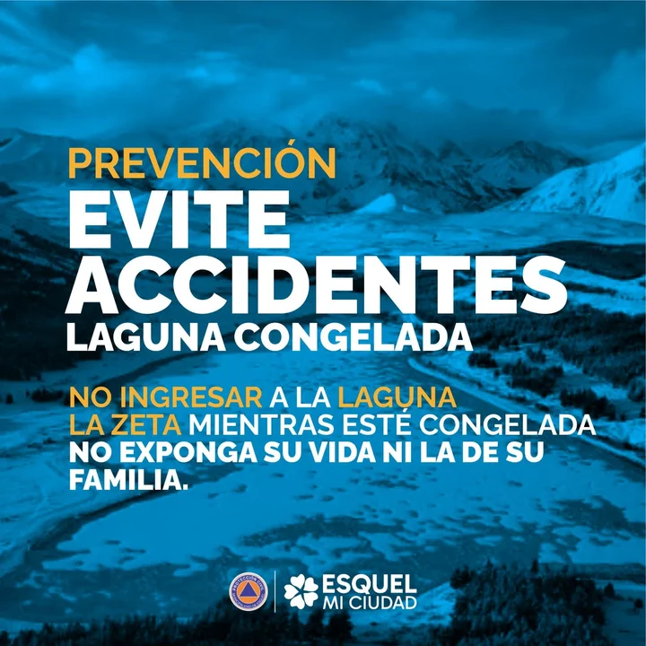 Solicitan no ingresar a la Laguna La Zeta mientras esté congelada