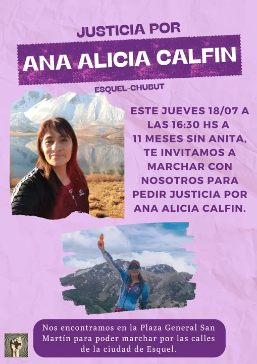 Familiares de Ana Calfín vuelven a marchar para pedir justicia