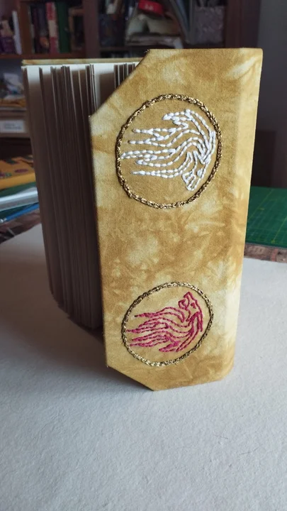 Bibliotecaria de Esquel creó la original encuadernación del libro de los dragones de Nant y Fall
