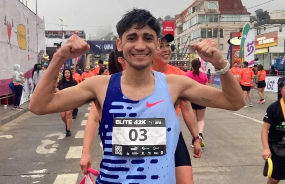 "Coco" Muñoz fue segundo en la Maratón Internacional de Viña del Mar