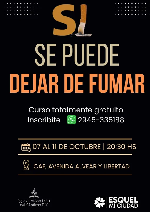 Dictan en Esquel curso gratuito 'Si se puede dejar de fumar'